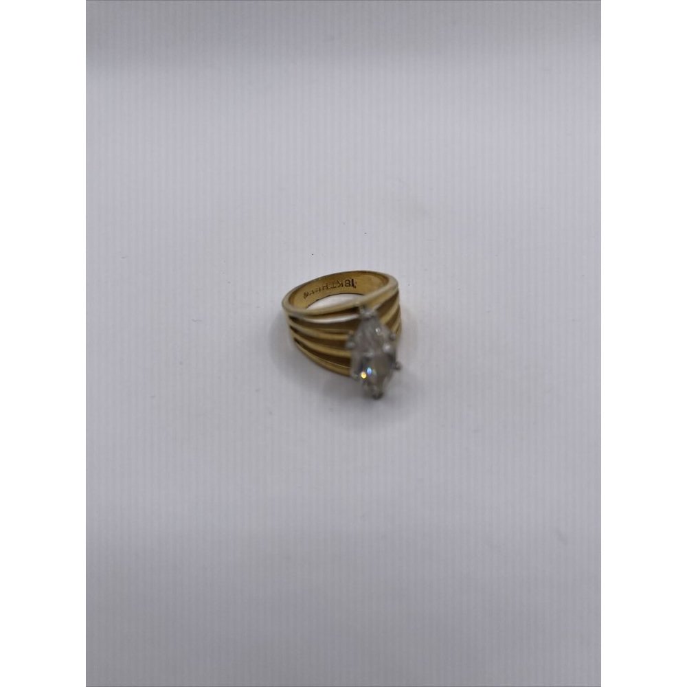 womens 18k gold filled Cz stone size 7